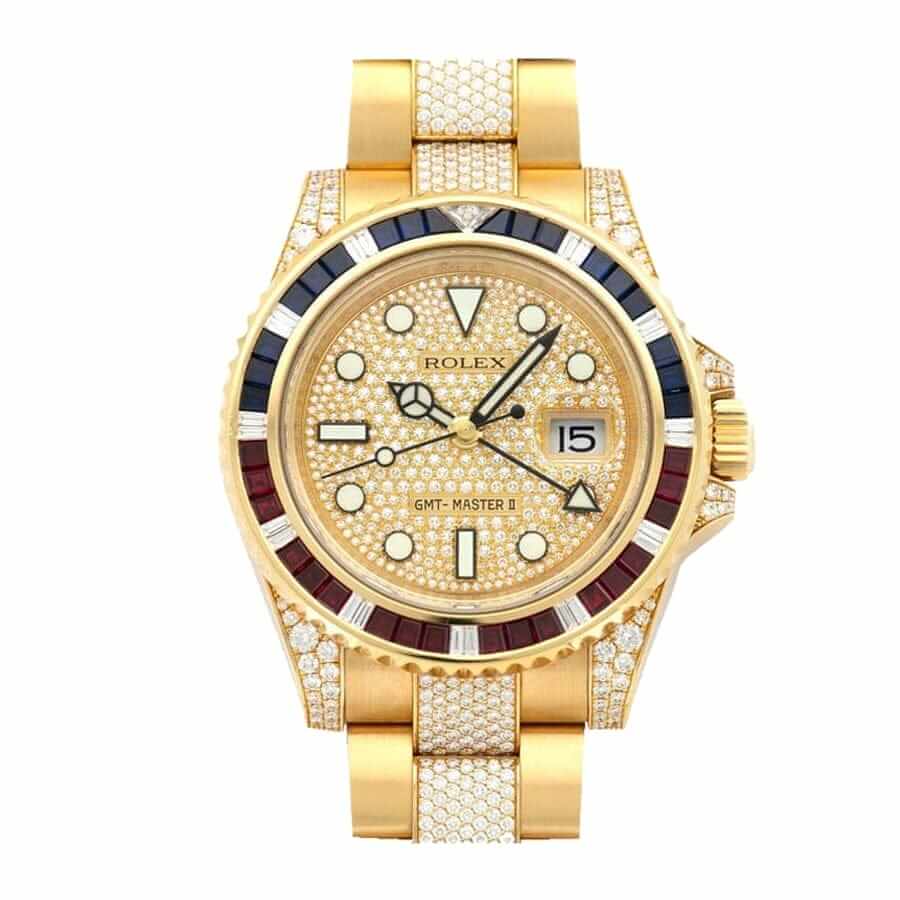 Diamond Dial Yellow Gold 40mm Men