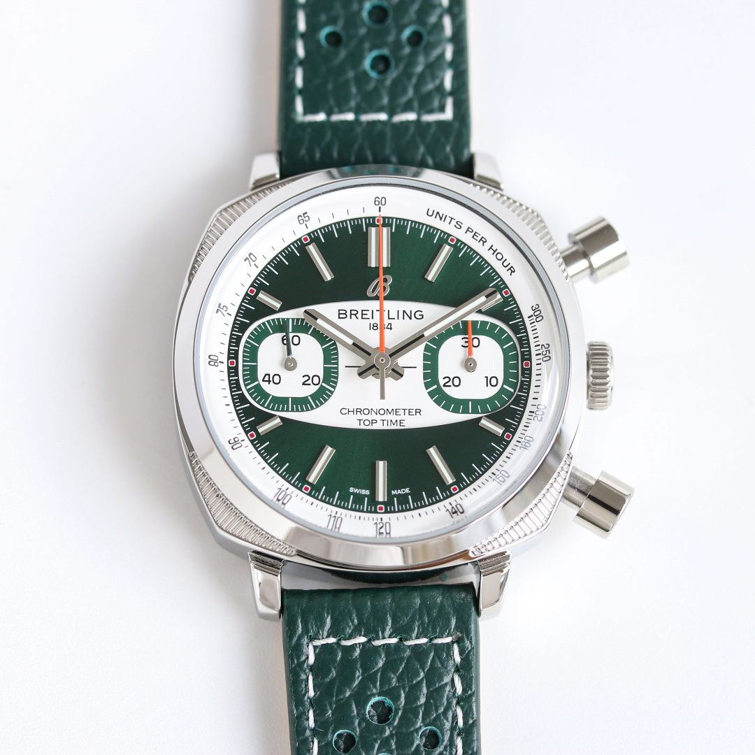 Green Racing Chronograph | 38mm Cushion Case