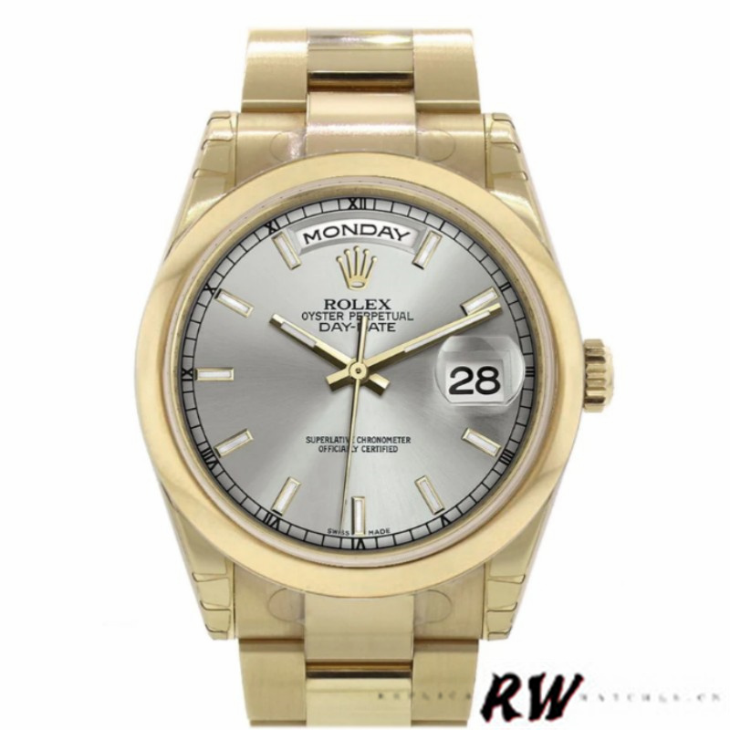 Silver Dial Yellow Gold Date
