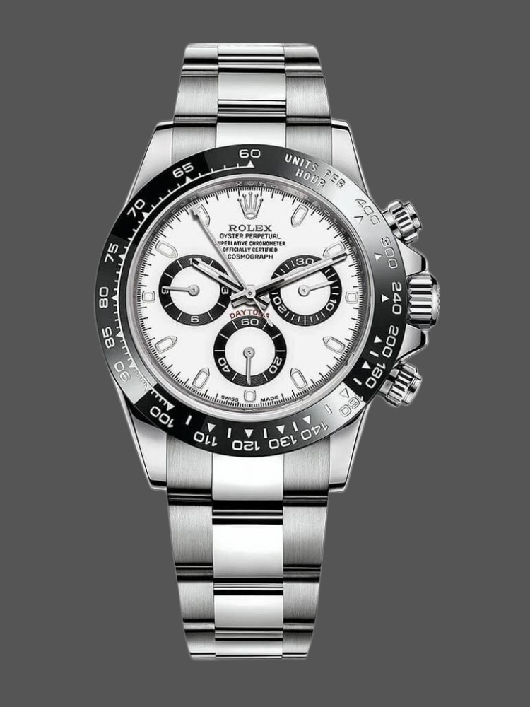 White Dial Two Tone Chronograph 40mm Mens