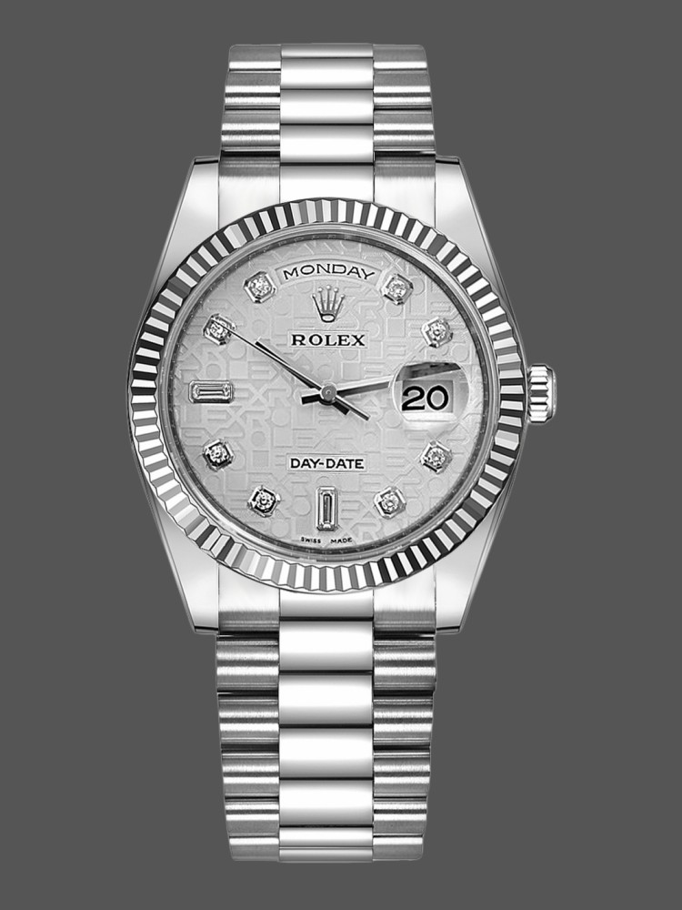 White Gold Jubilee Silver Dial Date