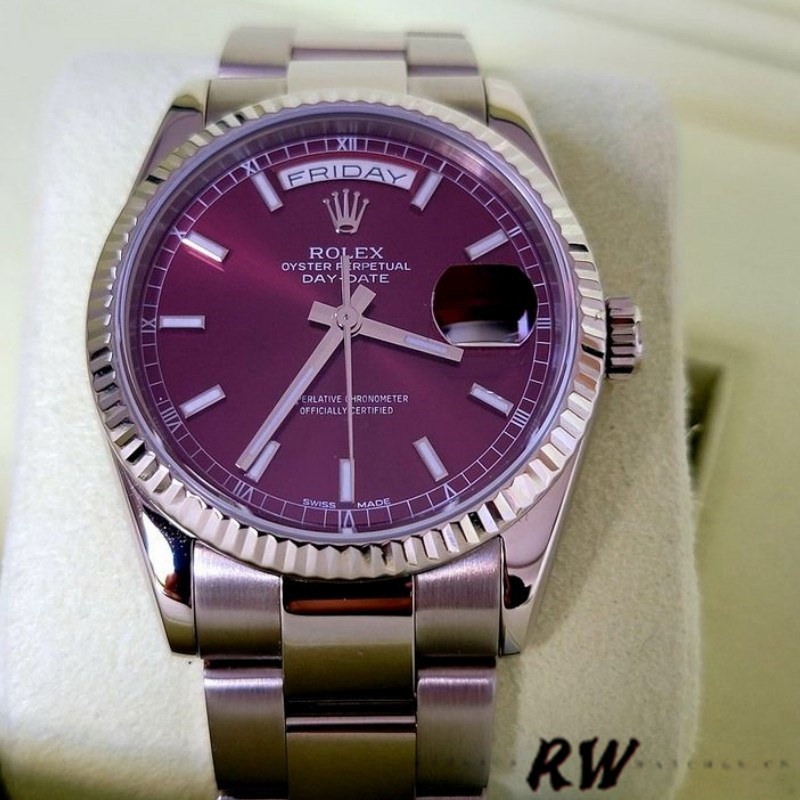 Cherry Dial White Gold Date