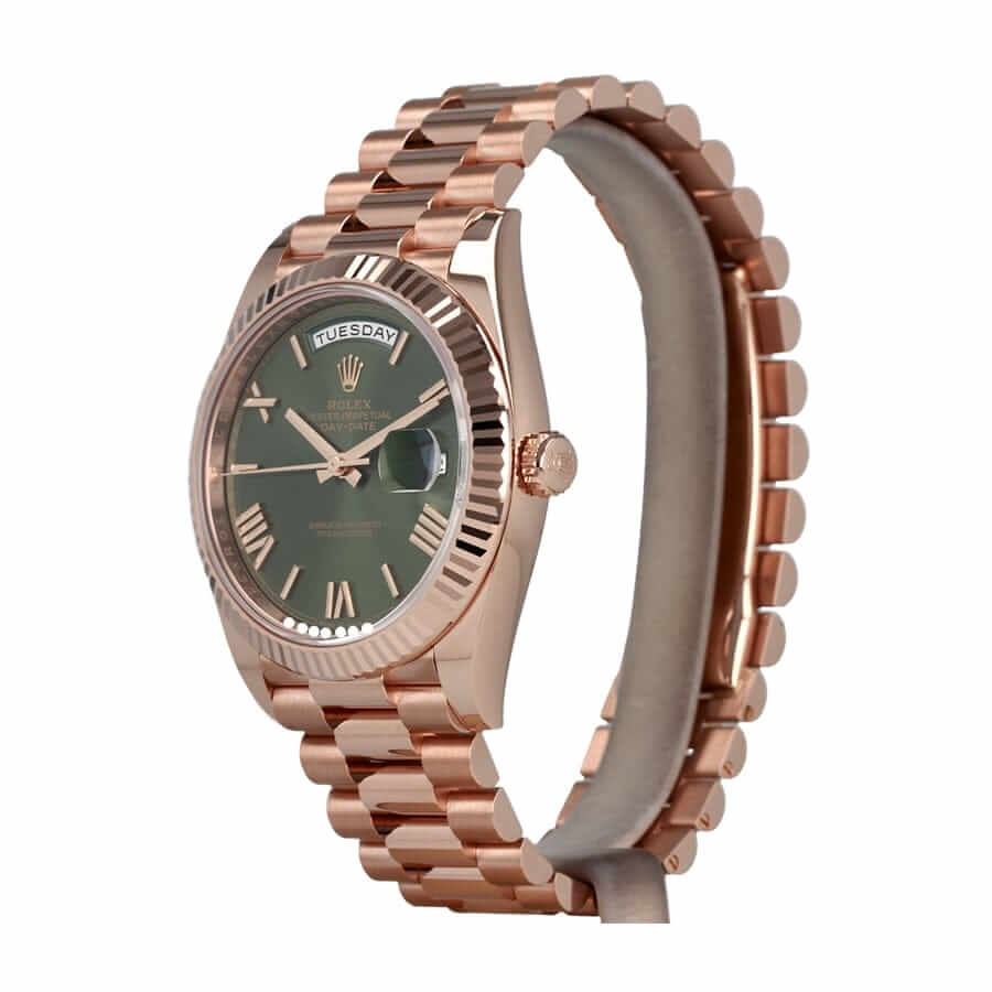 Green Roman Dial Rose Gold 40mm Men