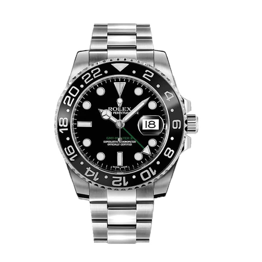 Black Dial Oystersteel Red & Blue Bezel 40mm Men