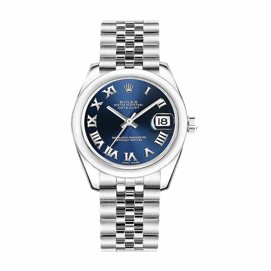 Blue Dial Stainless Steel 28mm Lady