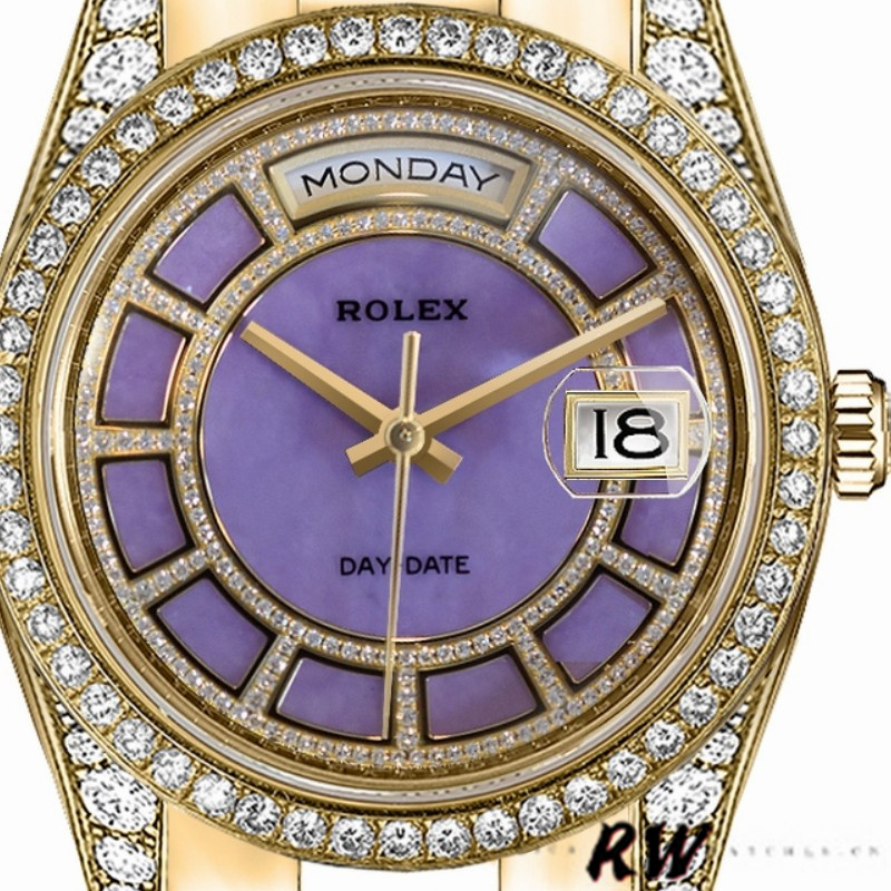 Yellow Gold Lavender Purple Dial