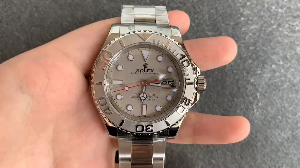 Silver Dial Platinum Steel Sport Chronograph 35mm Unisex