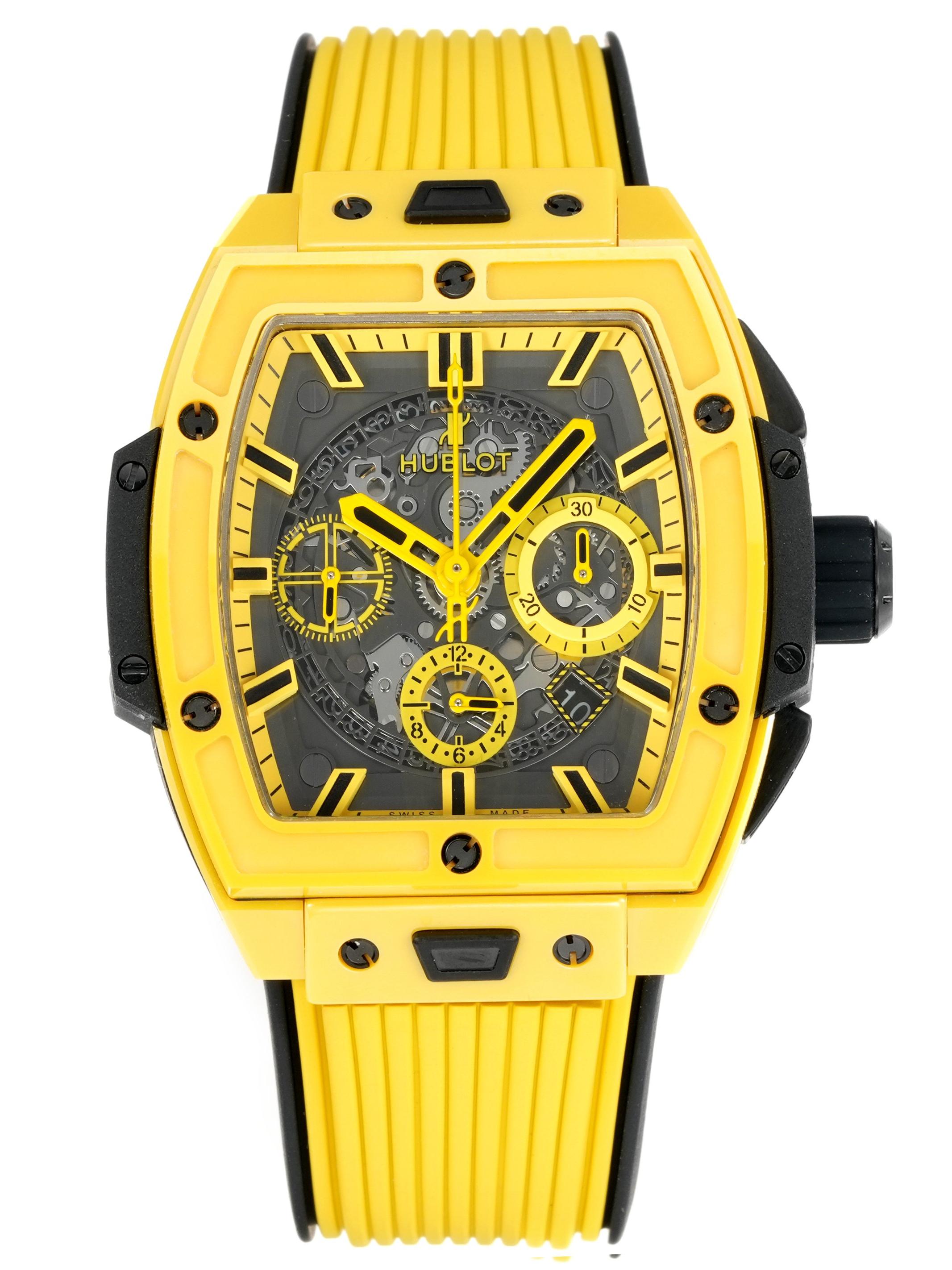 The Apex Yellow Ceramic Racing Chronograph with Skeleton Dial