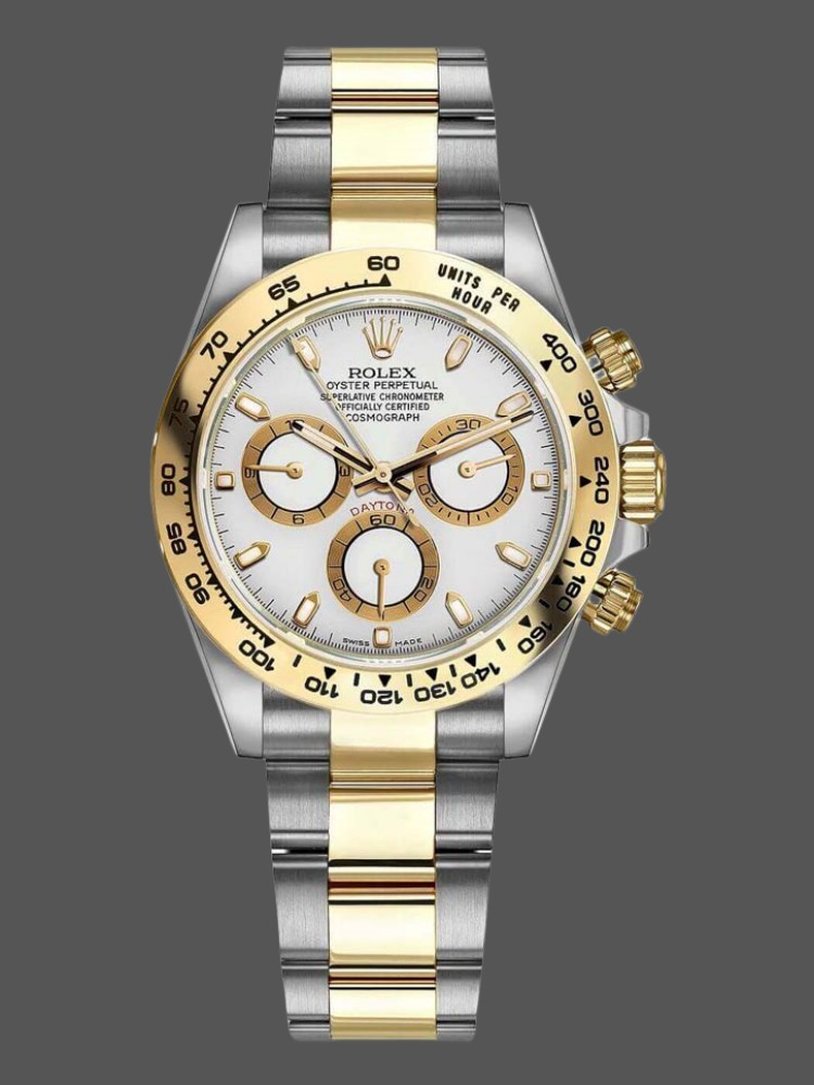 White Index Dial Two-Tone 40mm Men