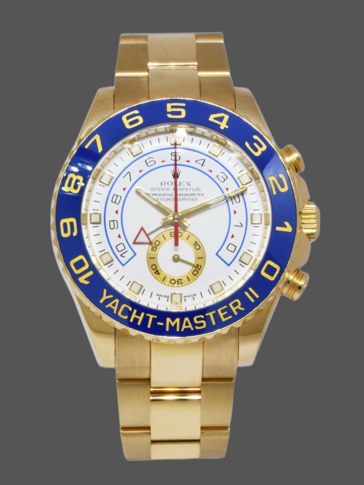 Yellow Gold White Dial Chronograph 44mm Mens