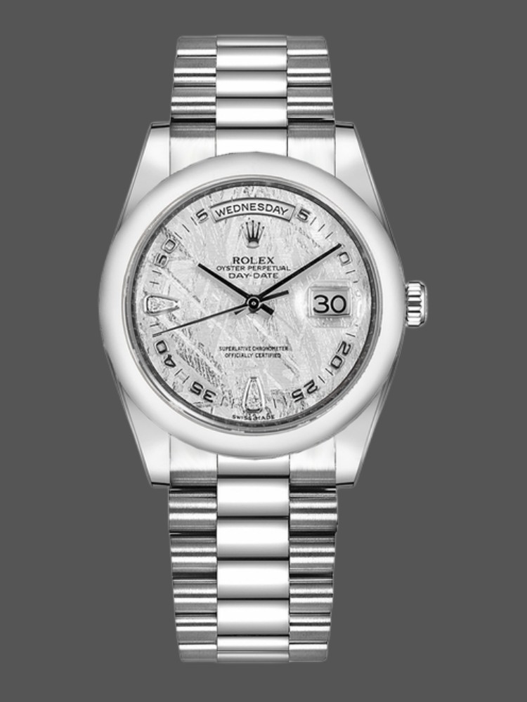 Meteorite Grey Dial Platinum Date 36mm Unisex
