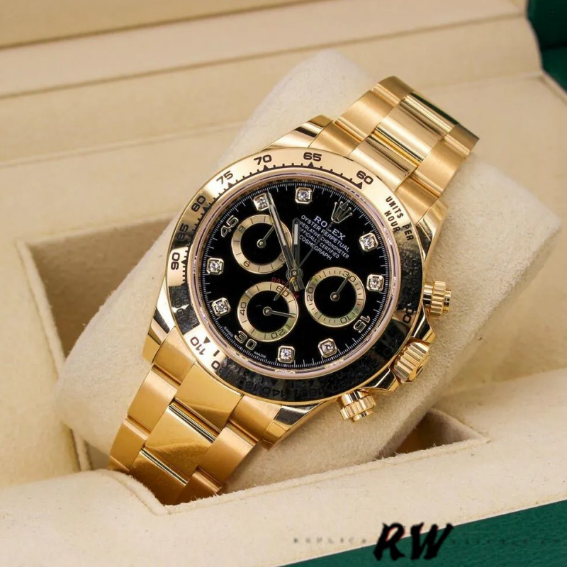 Yellow Gold Black Diamond Dial 40mm Men