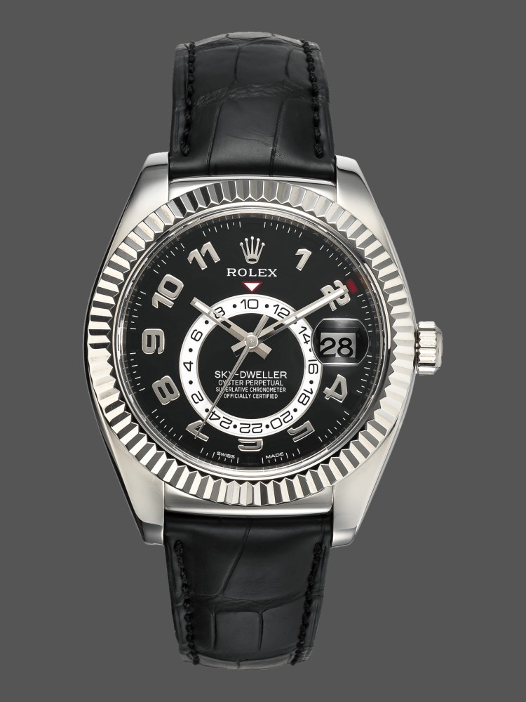 Black Dial Leather Strap
