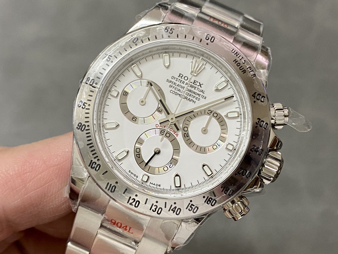 White Dial Stainless Steel 40mm Men