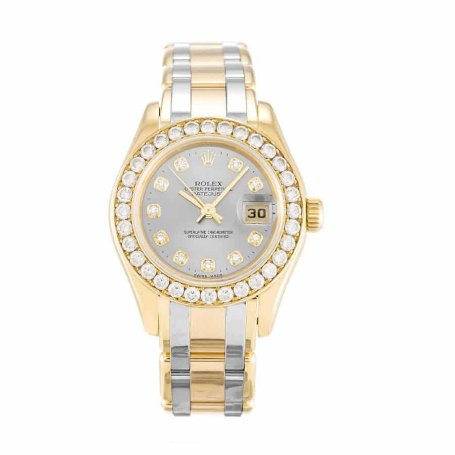 Gold Diamond Dial Ladies 28mm Lady