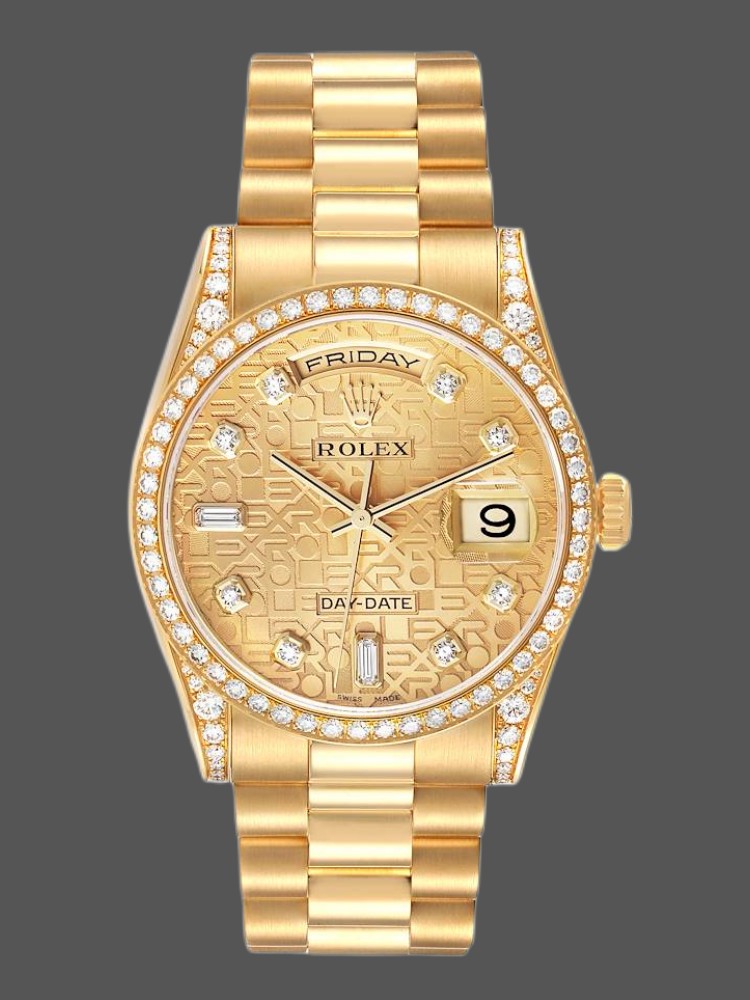 Champagne Diamond Dial Yellow Gold