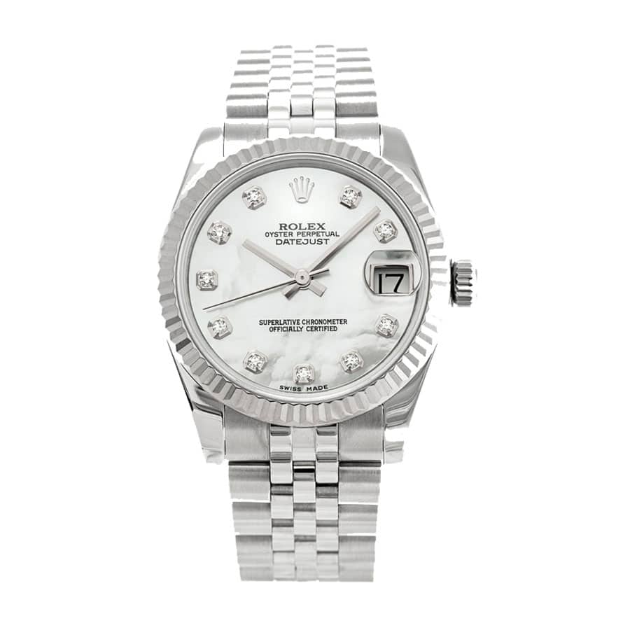 Blue Dial Stainless Steel 28mm Lady