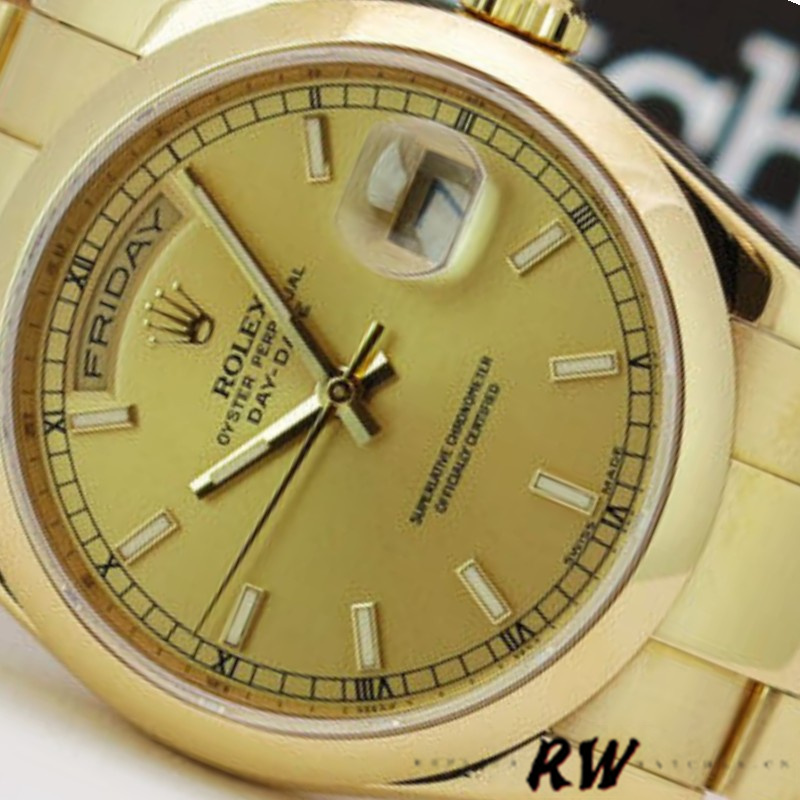 Champagne Dial Yellow Gold Date 36mm