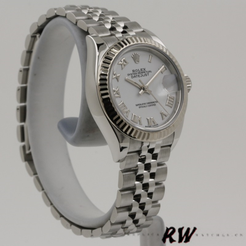 White Roman Numeral Dial Stainless Steel 28mm Lady