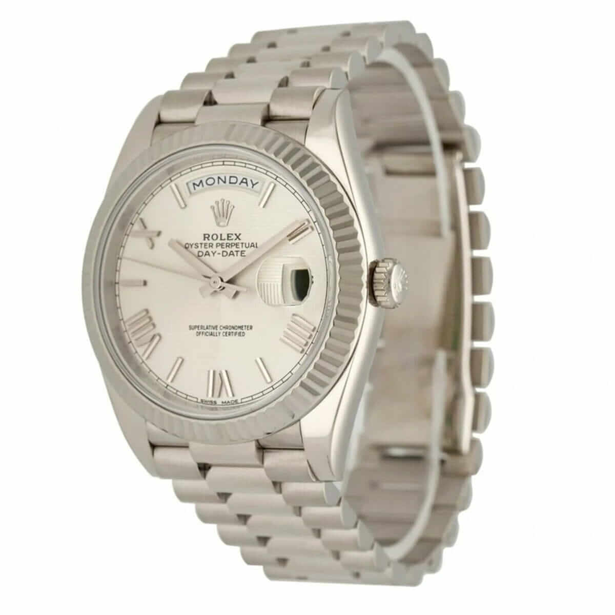 White Roman Dial White Gold 40mm Men
