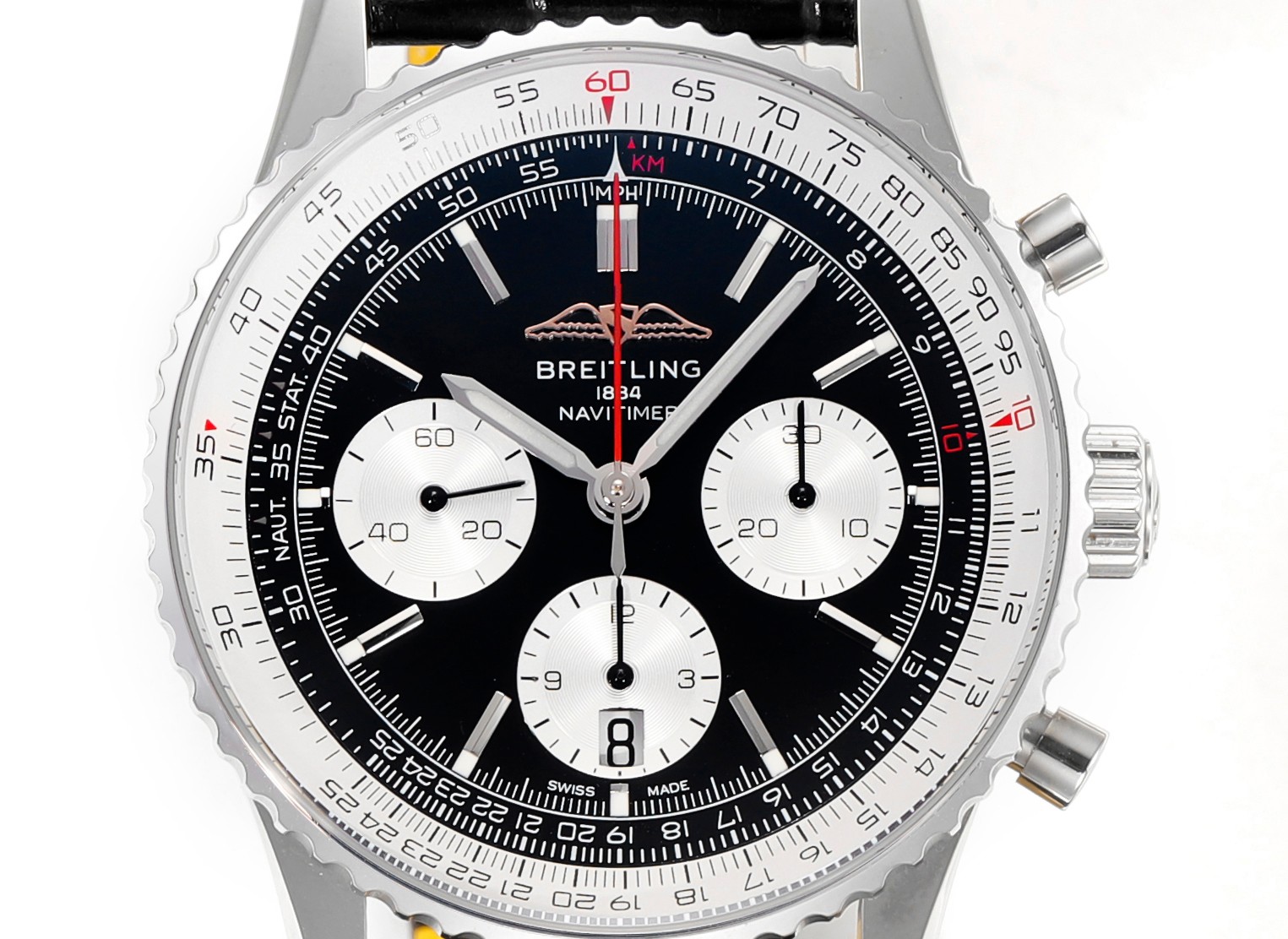 Black Dial Silver Sub‑Dial Racing Chronograph Automatic Watch