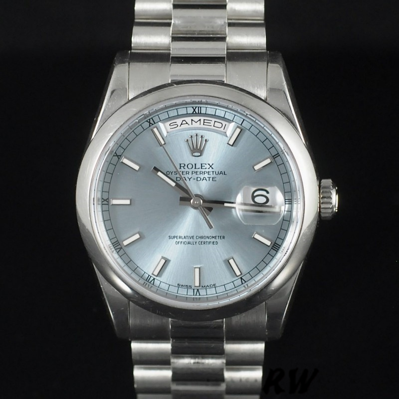 Ice Blue Dial Polished Bezel Date