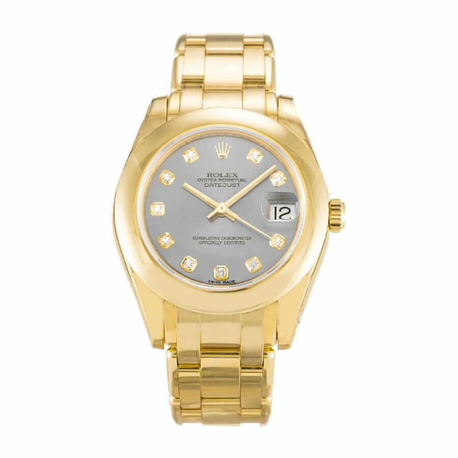 Gold Diamond Dial Ladies 28mm Lady