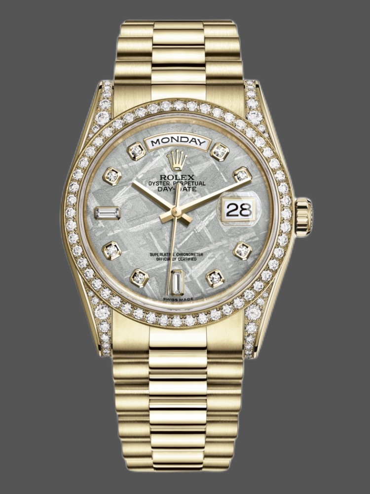 Yellow Gold Diamond Meteorite Dial