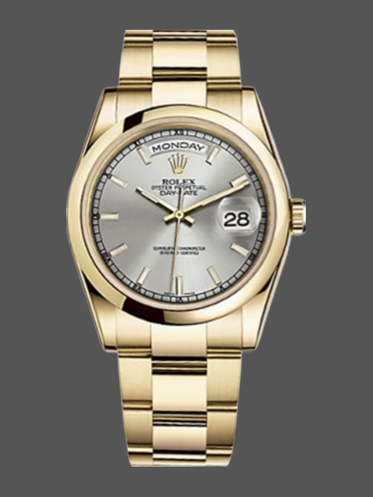 Silver Dial Yellow Gold Date