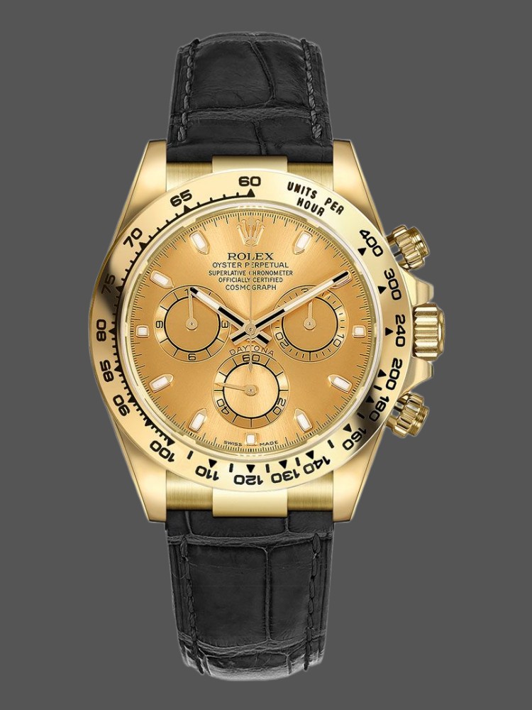 Champagne Dial Yellow Gold Bezel Chronograph