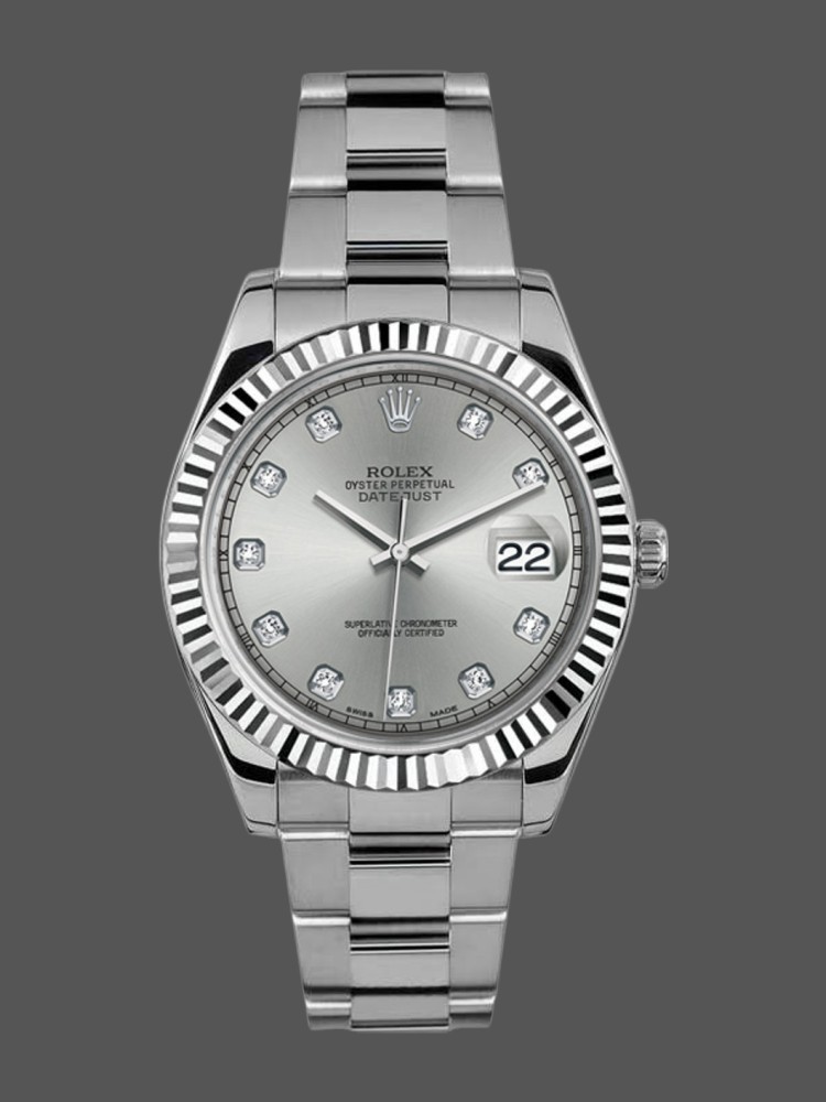 Diamond Dial Date-Display 41mm Mens
