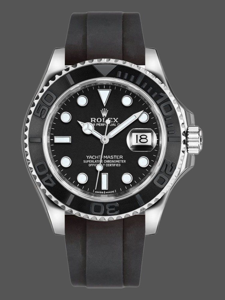 White Gold Sport Chronograph Black Dial 42mm Mens