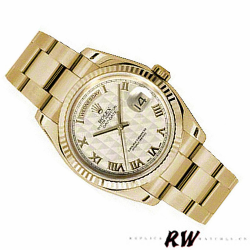 Roman Numeral Pyramid Ivory Dial Date
