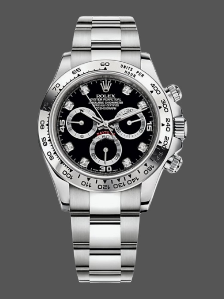 Black Dial White Gold 40mm Men