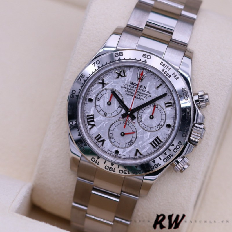 Meteorite Grey Roman Dial White Gold 40mm Men