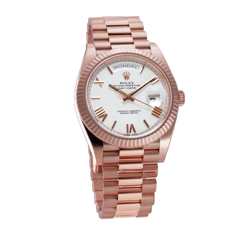 White Dial Rose Gold 40mm Men