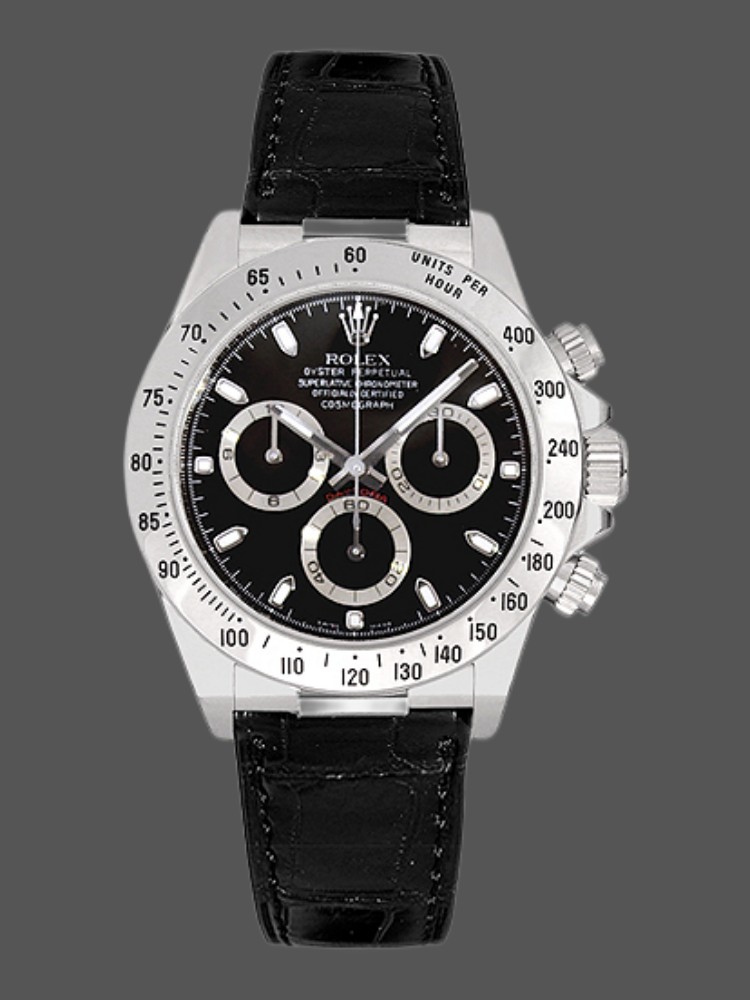 Black Dial White Gold Chronograph 40mm Mens