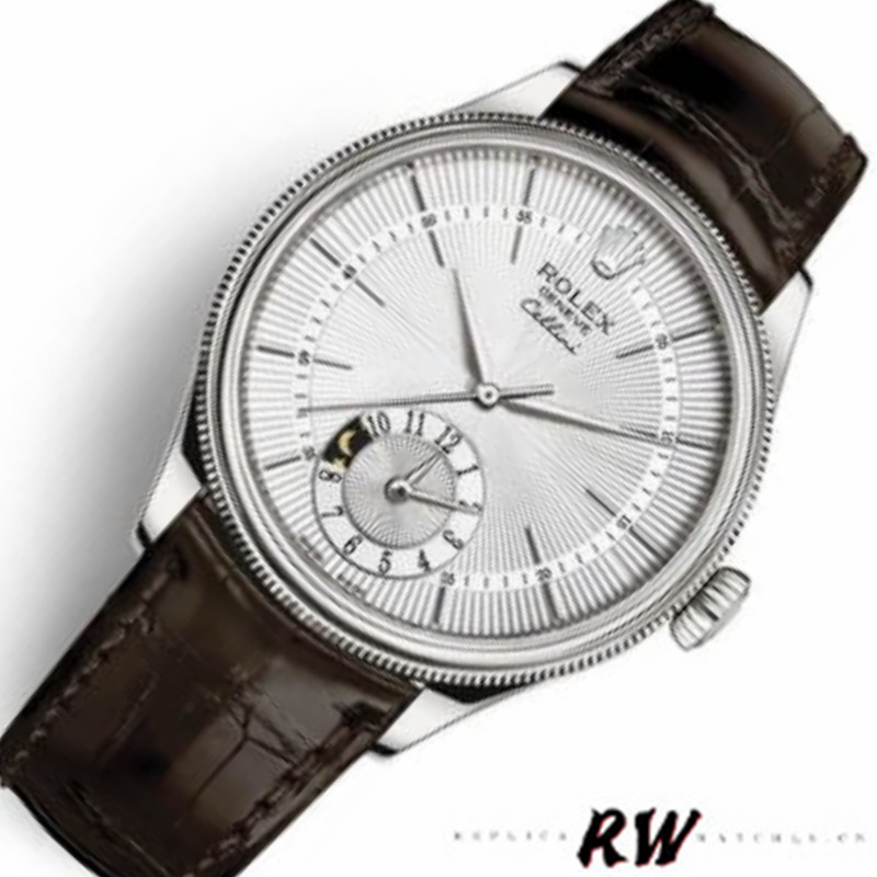 Silver Dial Brown Leather Strap