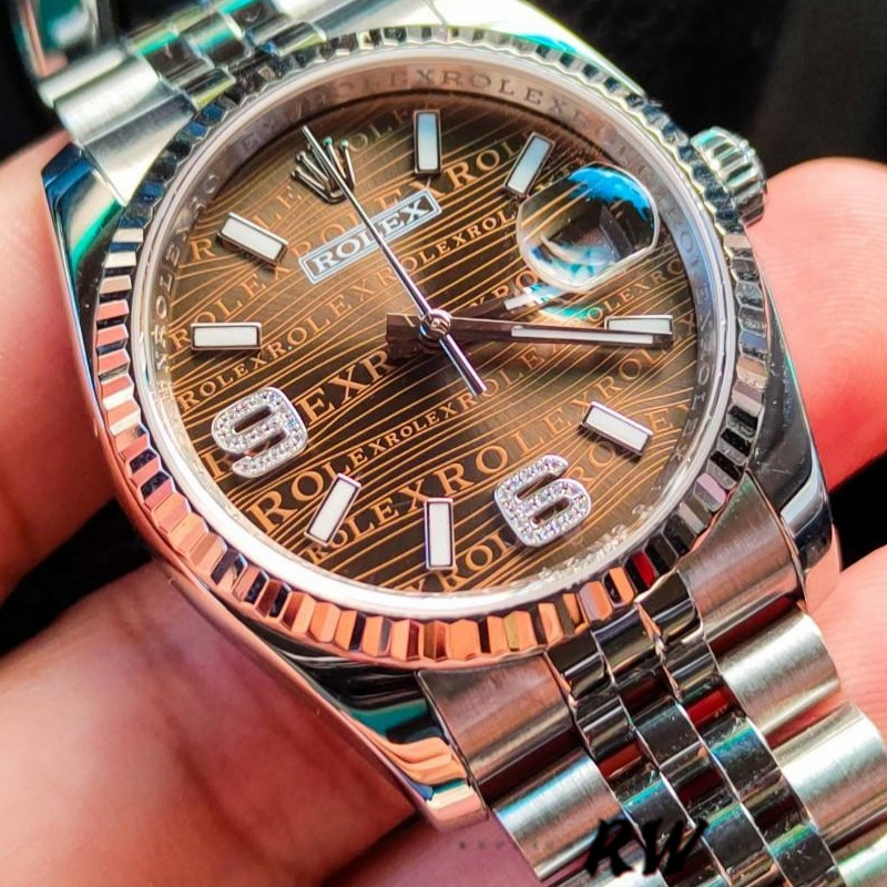 Bronze Dial Stainless Steel Date 36mm Unisex