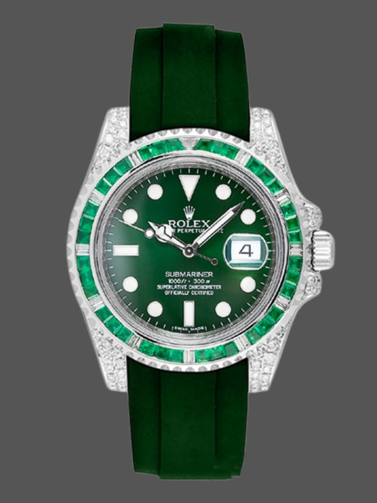 Green Dial Rubber Strap Diver