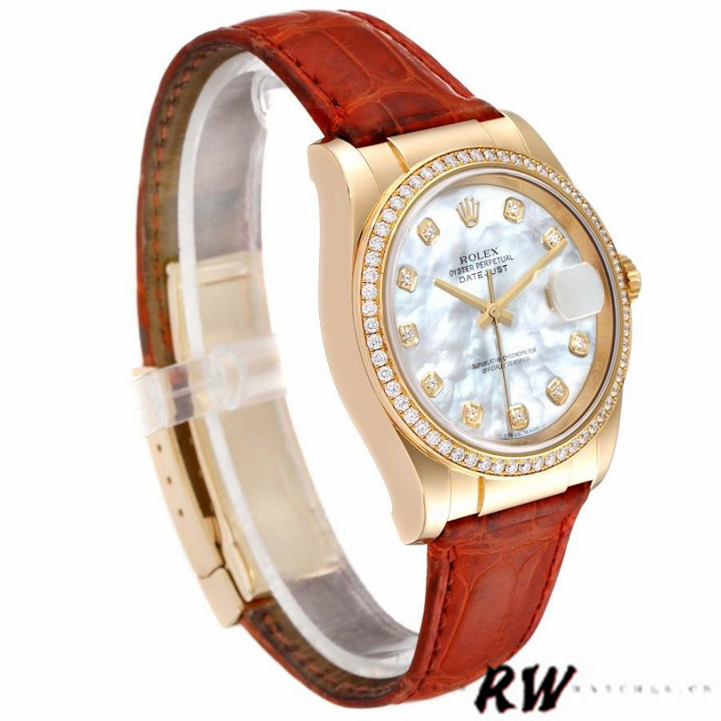 MOP Diamond Dial Date 36mm Unisex
