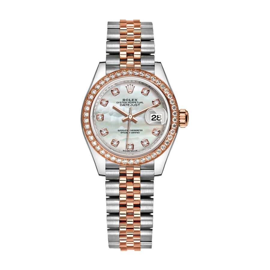 Sundust Diamond Dial Everose Gold 28mm Lady