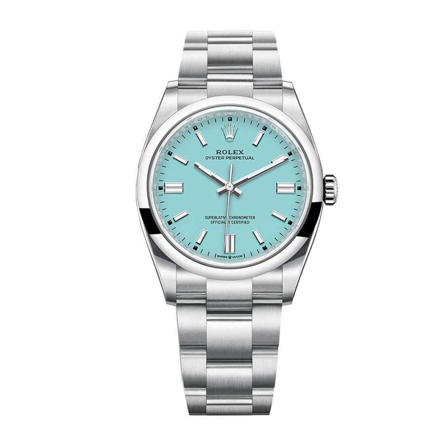 Aqua Dial Stainless Steel 39mm Men