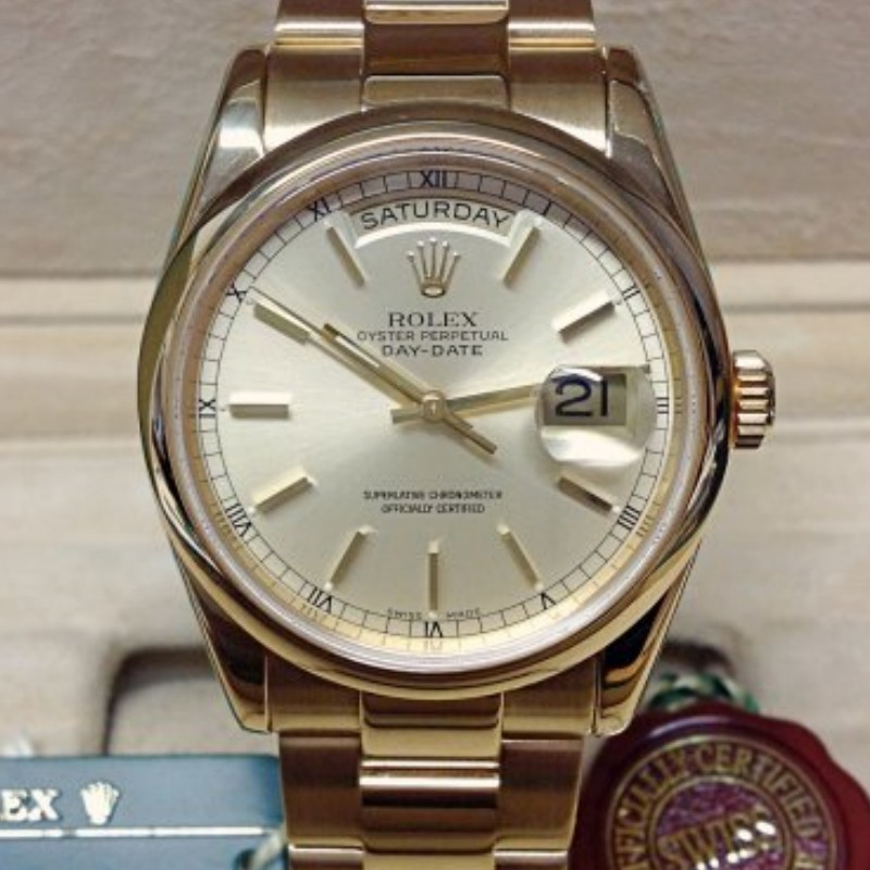 Champagne Dial Gold Indexes