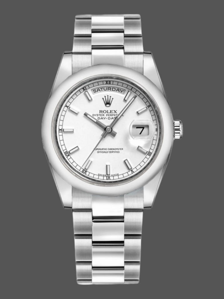White Gold Oyster Bracelet White Dial Date
