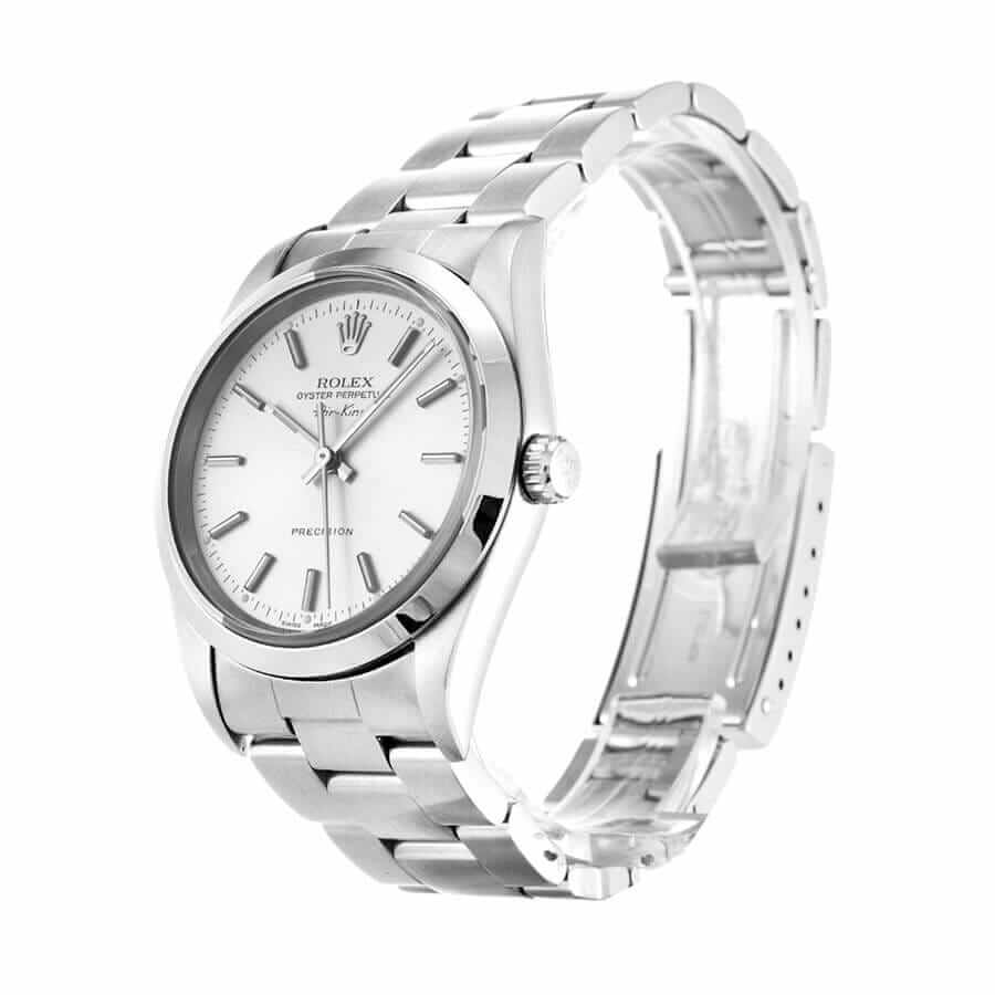 White Dial Stainless Steel 34mm Unisex