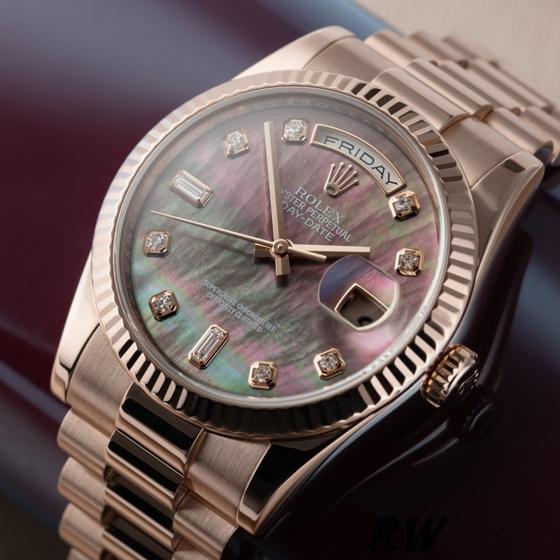 Dark Mother of Pearl Black Dial Date