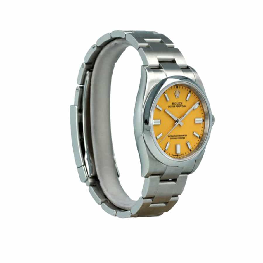 Orange Dial Stainless Steel 39mm Men