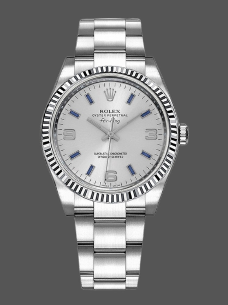 Blue Marker Silver Dial Unisex 34mm