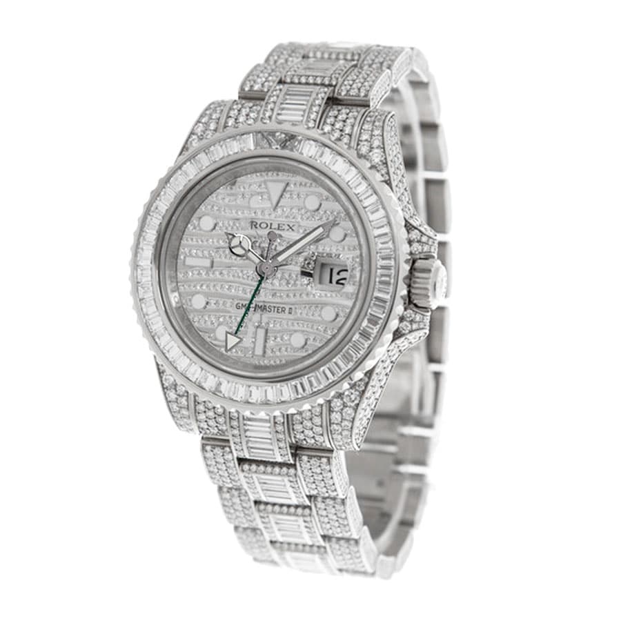 Full Diamond Dial Stainless Steel 40mm Men